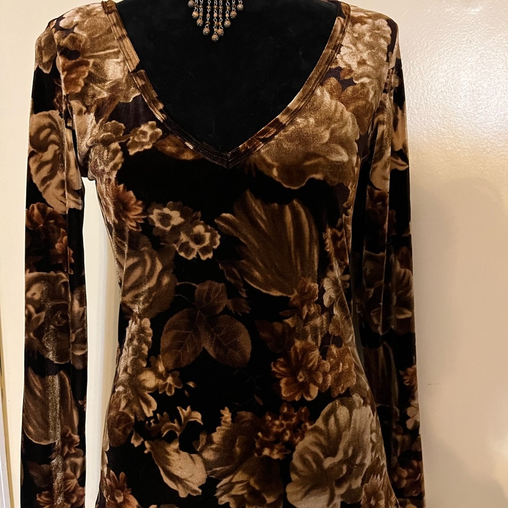 Aziz Beautiful Velour-like top.